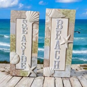 Beach and Seaside Hanging Wall Art Plaques